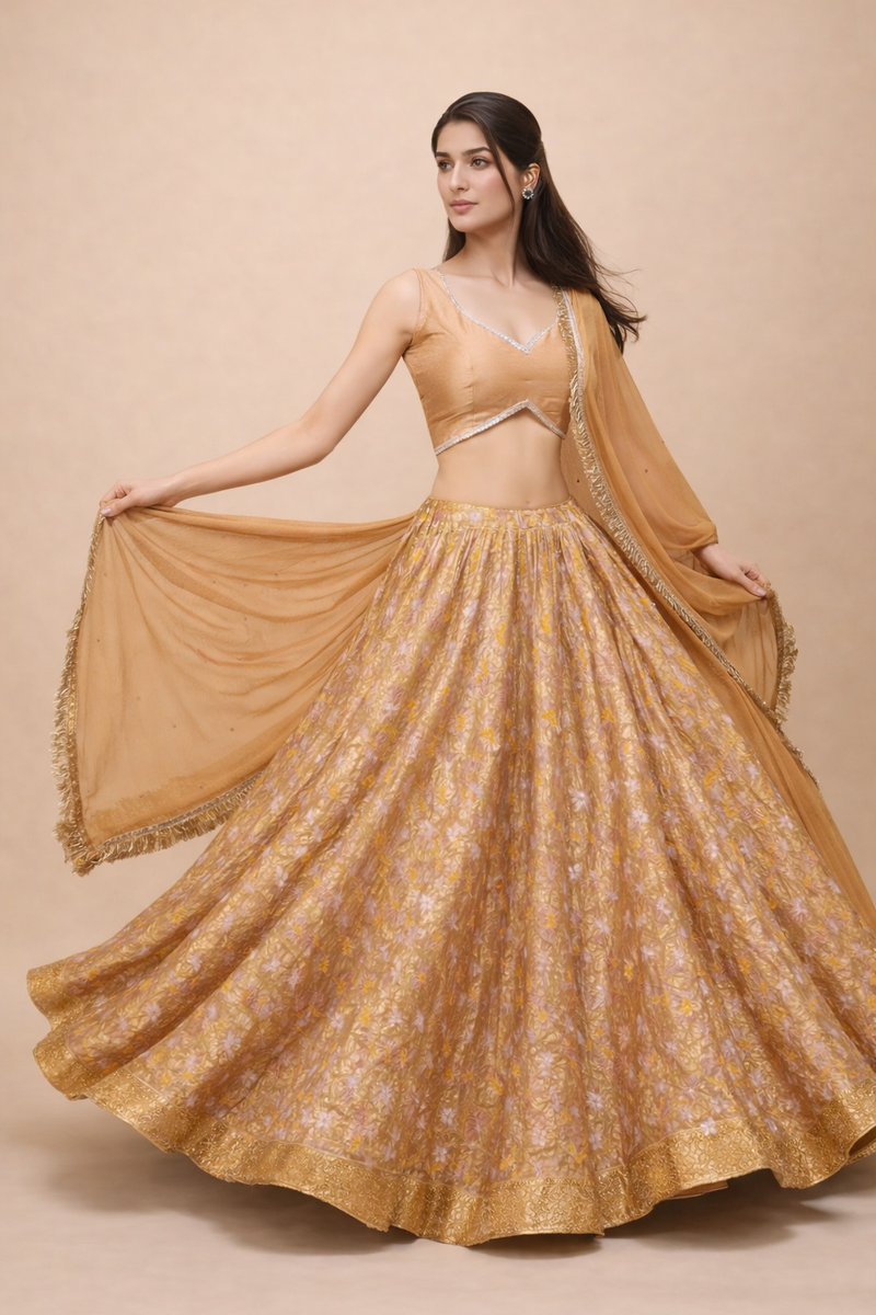 Royal Gharchola Bandhani Silk Lehenga Set for Women