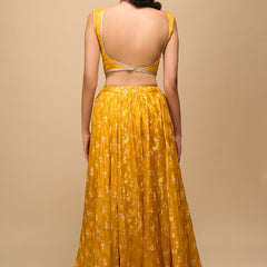 Bandhani Silk Lehenga Choli Set with Dupatta