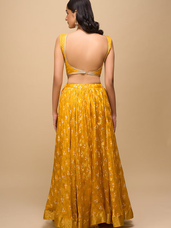 Bandhani Silk Lehenga Choli Set with Dupatta