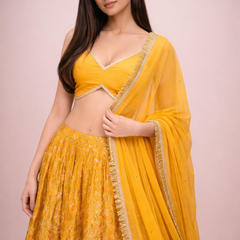 Bandhani Silk Lehenga Choli Set with Dupatta