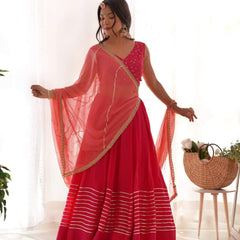 Ruby pink lehenga set