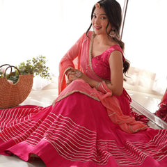 Ruby pink lehenga set