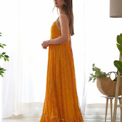 Yellow and wine anarkali set