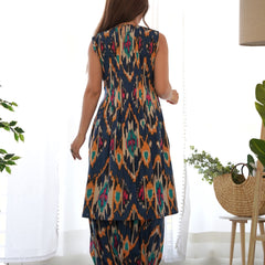 Ikat Print Cotton Co-ord Set for Women