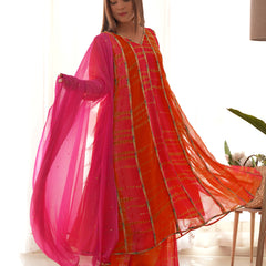 Tie-Dye Anarkali Set for Women