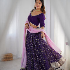 Bandhani Flared Lehenga Set with Dupatta