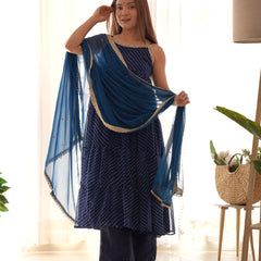 Leheriya Anarkali Palazzo Set for Women