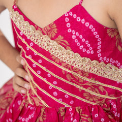Gulabi Noor – Bandhani Peplum Sharara Set