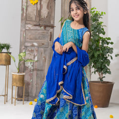 Neelambari – Bandhani Lehenga Choli Set