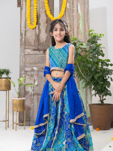 Neelambari – Bandhani Lehenga Choli Set