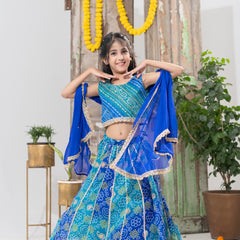 Neelambari – Bandhani Lehenga Choli Set