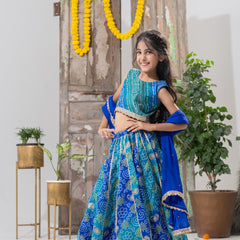 Neelambari – Bandhani Lehenga Choli Set