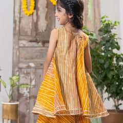 Kesari Glow – Striped Peplum Palazzo Set