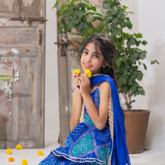 Neelpari – Bandhani Peplum Palazzo Set