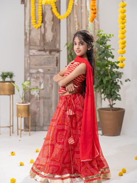 Laalika – Bandhani Lehenga Choli with Dupatta