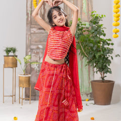 Laalika – Bandhani Lehenga Choli with Dupatta