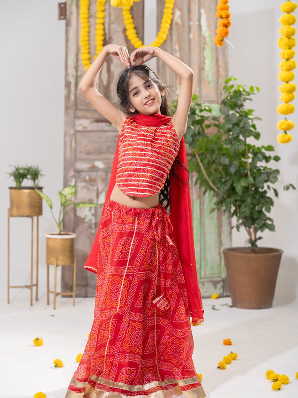 Laalika – Bandhani Lehenga Choli with Dupatta