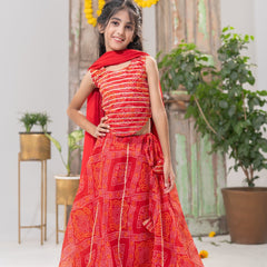 Laalika – Bandhani Lehenga Choli with Dupatta