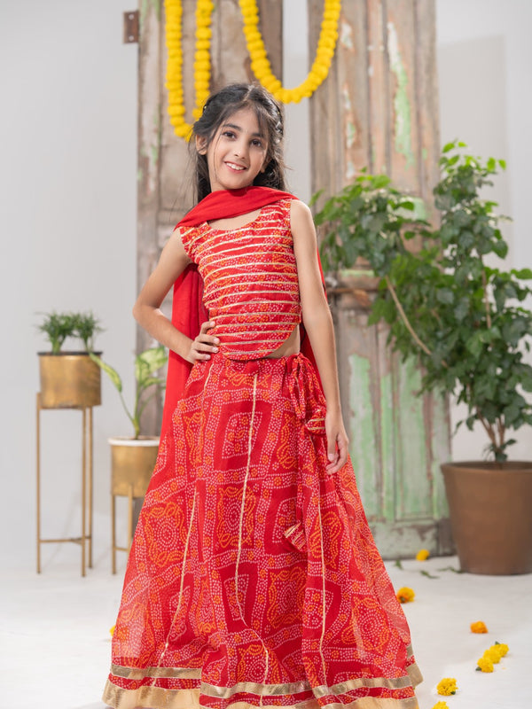 Laalika – Bandhani Lehenga Choli with Dupatta