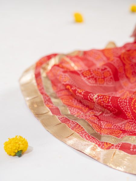 Laalika – Bandhani Lehenga Choli with Dupatta