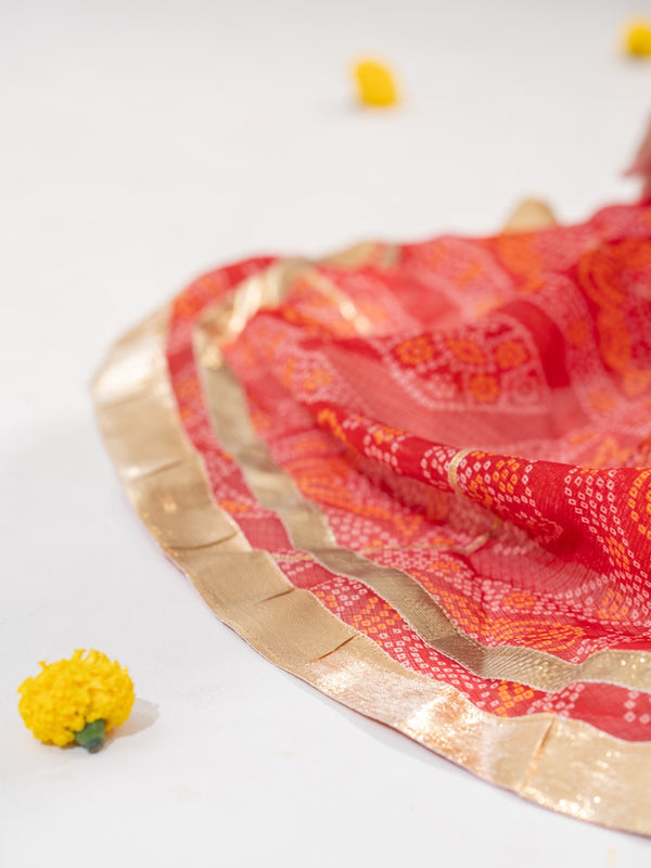 Laalika – Bandhani Lehenga Choli with Dupatta