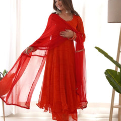 The Laal Rang anarkali set