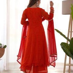 The Laal Rang anarkali set