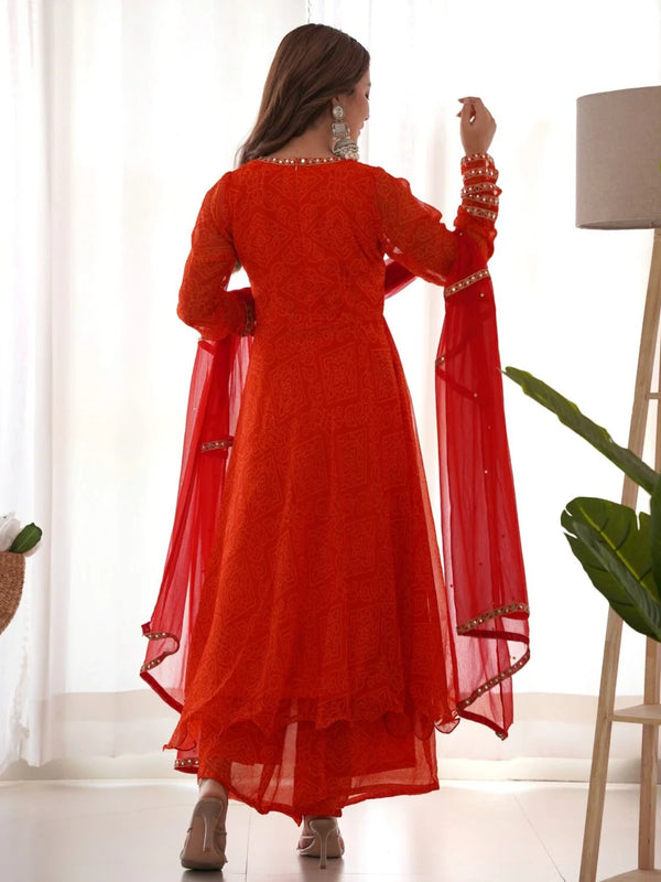 The Laal Rang anarkali set