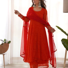 The Laal Rang anarkali set