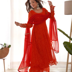 The Laal Rang anarkali set