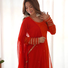 The Laal Rang anarkali set