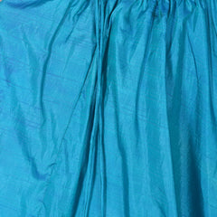 Girls Teal Blue Back Bow Lehenga Set with Gota Lace