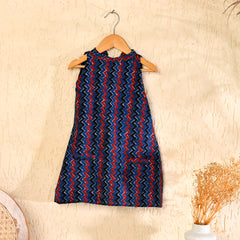 Blue Hand Block Printed Cotton Dress