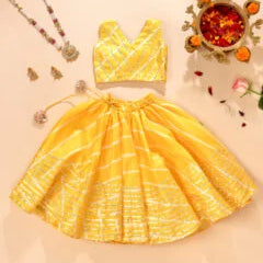 kids yellow lehenga set