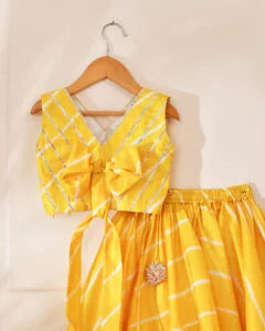 kids yellow lehenga set