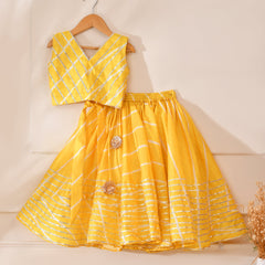 kids yellow lehenga set