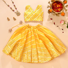 kids yellow lehenga set