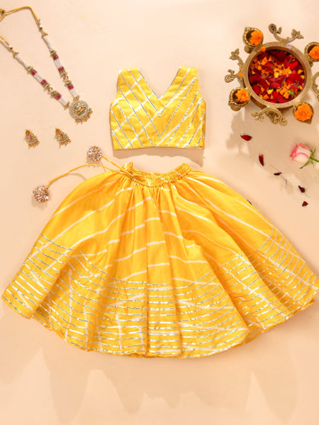 kids yellow lehenga set