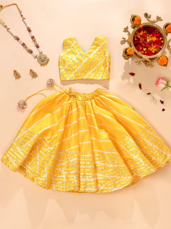 kids yellow lehenga set