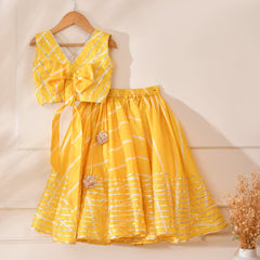 kids yellow lehenga set