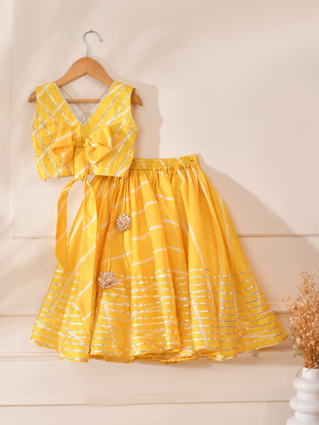 kids yellow lehenga set