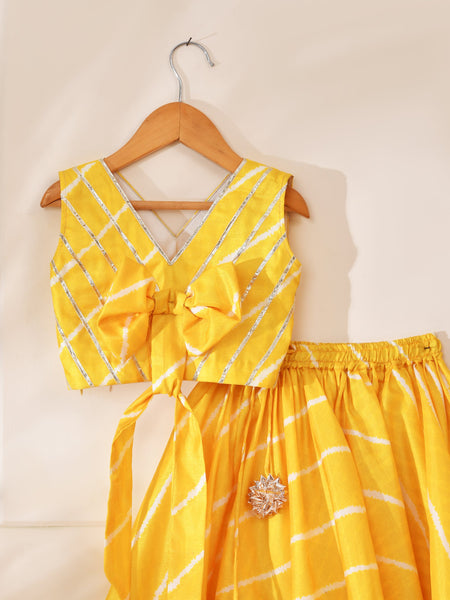 kids yellow lehenga set