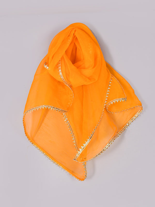 Girls Yellow Leheriya Kurta Sharara Set with Dupatta