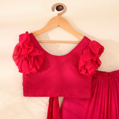 Kids Magenta Lehenga Set