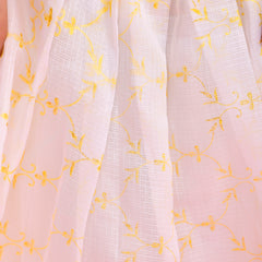 White & Golden Kids Floral Lehenga Set | Festive Wear