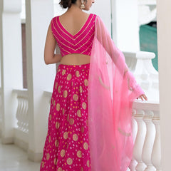 Magenta lehenga set