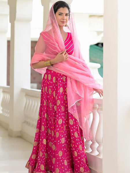 Magenta lehenga set