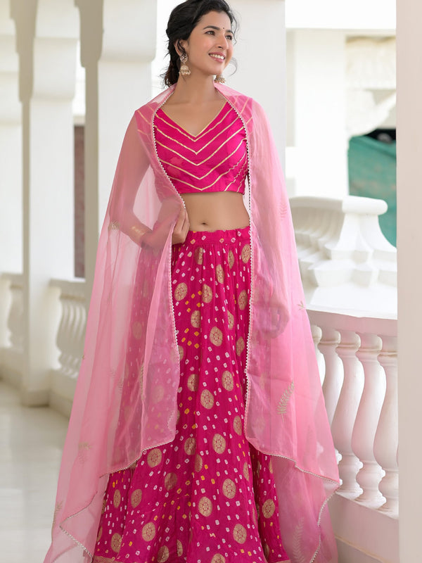 Magenta lehenga set