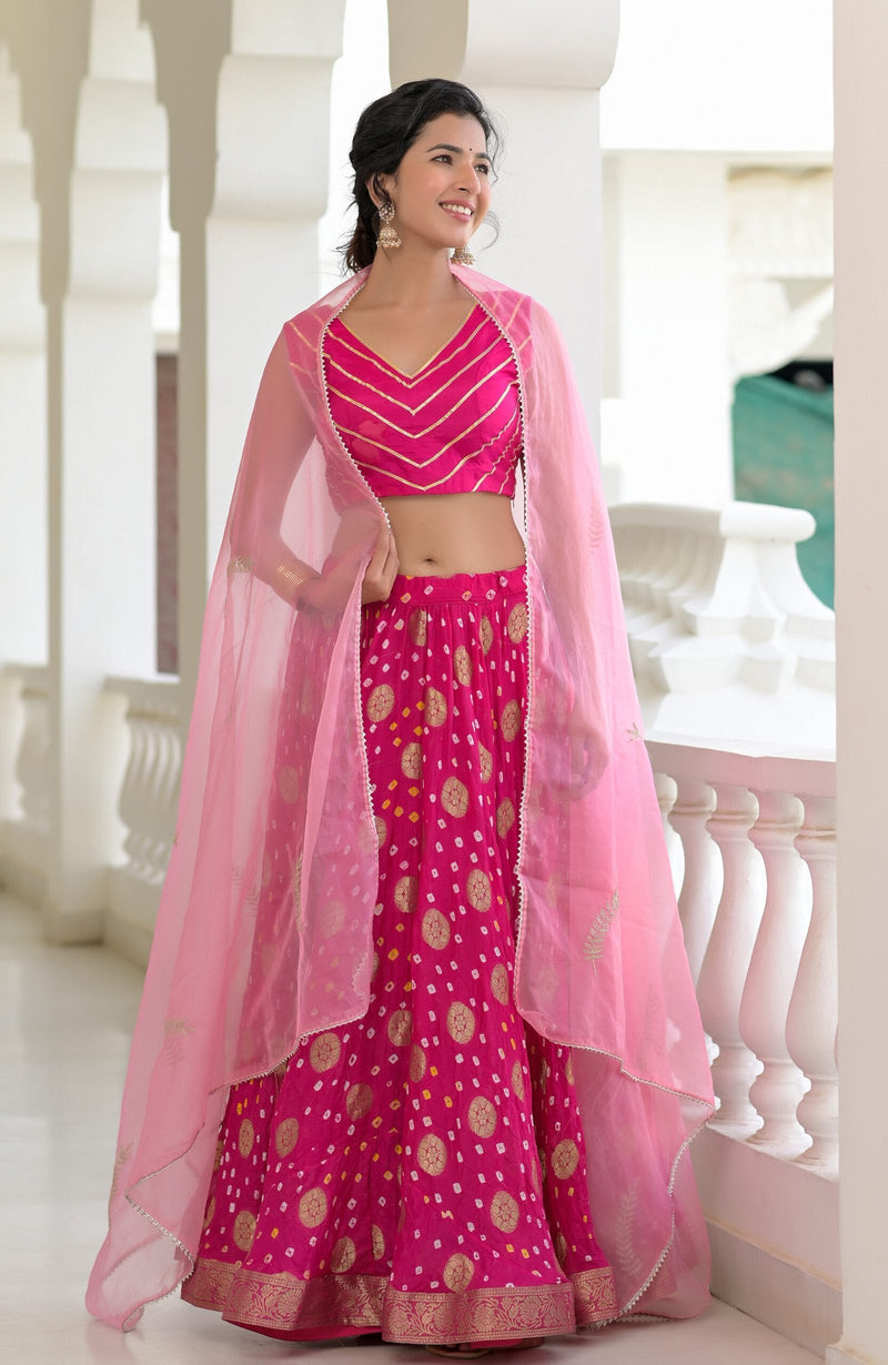 Magenta lehenga set