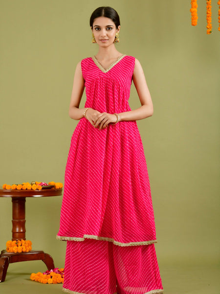 Magenta Kurta palazzo set
